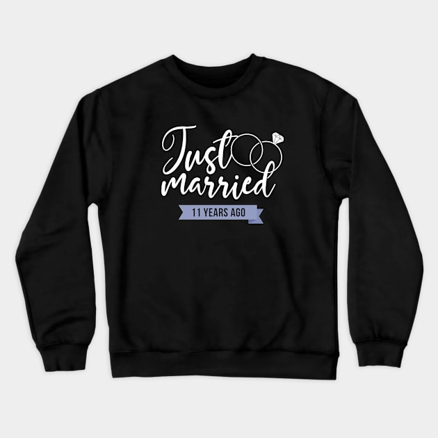 Just Married 11 years ago Crewneck Sweatshirt by hoopoe